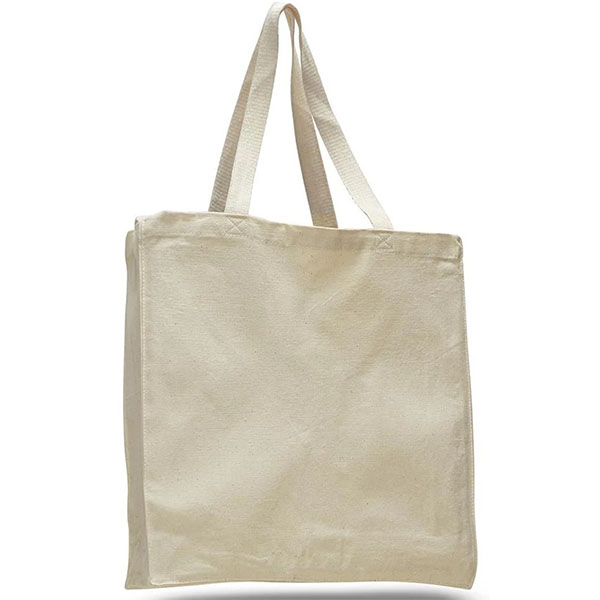 Zware shopper canvas draagtassen met volle kiezer